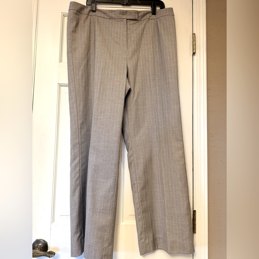 KASPER Beige Pinstriped Pants